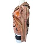 Studio Works Sport Womens Hoodie Velvet Velour Floral Print Hooded Sweatshirt Photo 4