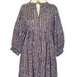 Banana Republic Womens Dress Size XS Tunic Babydoll Brown Puff Sleeve Mini Fall Photo 0