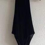 Abercrombie & Fitch Black Halter Neck Sleeveless Velvet Bodysuit Size S Photo 0