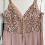 Lulus NWT  Mesh Lace Maxi Dress in Blush Pink Photo 6