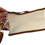 Steve Madden NWT  BWebber Canvas Satchel Bag Cream Natural Crossbody Logo Strap Photo 2
