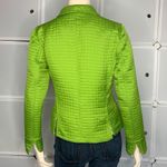 Harvé Benard Harve Bernard Vintage Lime Green Quilted Open Front Jacket Size 4 Photo 2