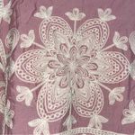 Kindred x Anthropologie Pink Floral Heavily Embroidered Bell Sleeve Top Sz Small Photo 3