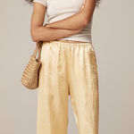 J.Crew  Cosmo cropped pant in textured satin Sweet Meringue Photo 0