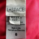 L Space Rita One Piece Swimsuit Scoop Neck Cutout Back Reversible Navy Pink 8 Blue Photo 3