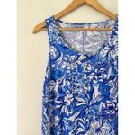 Lilly Pulitzer NWOT  Lela Henley Tank Dress Blue Tang Flocking Fabulous Sz Medium Photo 3