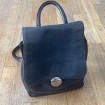 Vintage Carriage House Pebbled Leather Backpack Purse Large Side Zip For Conceal Black Photo 0