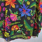 Violet+Claire Black Vibrant Colorful Floral Chiffon Tank Size M Photo 5
