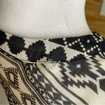 About A Girl  Juniors Black & White Chiffon Aztec Print Henley Top Small Photo 9