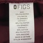 FIGS W18SW2005P Zamora Burgundy PO#1450 Scrub Pants Size XS/P Photo 14