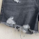 Free People Washed Black Distressed Makai High Waisted Cowgirl Cut Off Shorts Photo 5