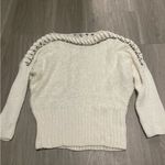 Alberto Makali  Cream Sweater with Beaded Detail Photo 0