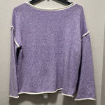 Main Strip  Lavender Sweater with White Trim Photo 0