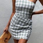 Runaway The Label Sage Checkered/gingham Dress Green Photo 0