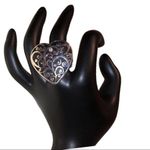 Silver filigree style heart shaped fashion… Silver Photo 3
