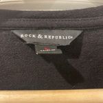 Rock & Republic Studded Black Crew Neck Sweatshirt Photo 2