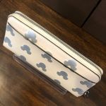 Kate Spade  x DISNEY Silver Mickey Mouse Embossed Full Zipper Continental Wallet Photo 5