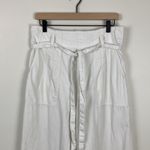 American Eagle High-Waisted Paperbag Wide Leg Pants White Women’s Size Large Photo 2