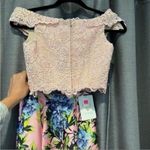 Val Stefani 3060 pink lace floral two piece mermaid prom dress NEW 0 Photo 7