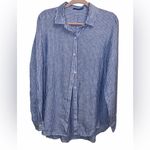 J. McLaughlin  Light Blue Pinstripe Shirt Photo 2