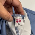 SHEKINI Women's V Neck One Piece Skirt Blue Swimsuit Ruched Retro Swimdress XL Photo 4