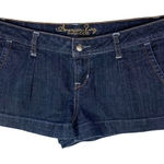 American Rag American Rag Womens Shorts Size 9 Dark Wash Denim Pleated Mid Rise Pocke… Photo 0
