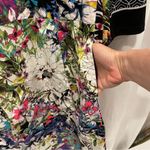 Adorable floral fusion boat neck shift dress pockets Nicole Miller stretchy Pink Size 16 Photo 8