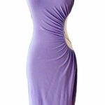 We Wore What Cocktail Snake Chain Cut Out Maxi Dress Electric Purple Medium NWT Photo 0