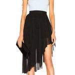 NWT Mugler $1,880 100% Silk Black Asymmetrical Women's Skirt Size 2 Photo 0