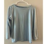 Vineyard Vines Top Women's Small Blue White Sankaty Striped Boatneck Nautical Photo 0