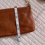 Tory Burch  brown leather logo fold over gold chain rare crossbody bag Photo 10