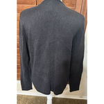 VTG Bechamel Black Christmas sweater cardigan Santa Claus embroidered full zip M Size M Photo 4