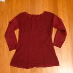 American Eagle ⭐️ AEO Red 3/4 Sleeve Crewneck Crochet Sweater XS Photo 2