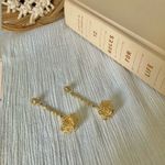 Gold Filigree Drop Earrings “Alexandria” Elegant Revival Gothic Edwardian Jewelry Photo 5