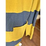 J.Crew Juliette Collarless Sweater XS Rugby Striped Navy Yellow Wool Blend Photo 5