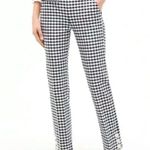 J.Crew Remi Pant Gingham Button Leg Navy White Size 16T 16 TALL EUC Photo 0
