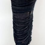 Nookie Strapless Mesh Eden Asymmetrical Maxi Dress Black XL Photo 7