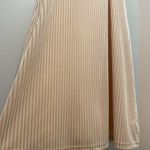 Very J Cream Beige Plisse Textured Trapeze Neck Sleeveless Dress - M Photo 3