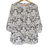 Croft & Barrow  Boho Peasant Top Women's Large Resort Vacation Summer Old Money Photo 0