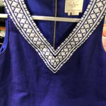 Kate Spade Dress Laureen Embroidered Shift Dress linen blend blue women’s size 4 Photo 13