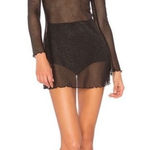For Love & Lemons  skivvies mesh metallic mini dress women’s size XS‎ Photo 0