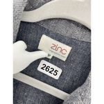 Zinc  Women's Blazer Knit Micro Chevron Gray Medium Knit Linen Blend Long Sleeve Photo 11