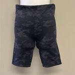 Spanx Women’s Black Camo High Rise Textured Pull-on Nylon Biker Shorts- Large Photo 1