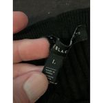 White House | Black Market Sweater Womens Large Black Ribbed Cutout Short Sleeve Photo 5