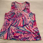 Lilly Pulitzer XL Essie Sleeveless Top in Colony Coral Shell Out Photo 0
