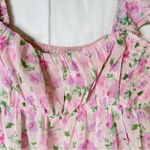 Elodie NWT  Ruched Bust Ruffle Sleeve Top in Pink Multi Photo 11