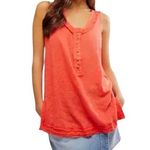 We The Free  by Free People Love Language Solid Henley Tank Top NWT Small Photo 0