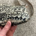 Sakroots  Crossbody Peace Bag Purse Coated Vinyl Black Tan Zip Pockets Photo 8