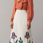 Tory Burch NWT  IRIS EMBROIDERED SKIRT. Size 8 Photo 0
