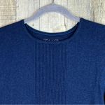 Faded Glory  Size Small Ribbed Crewneck Short Sleeve Navy Blue Top Very S… Photo 2